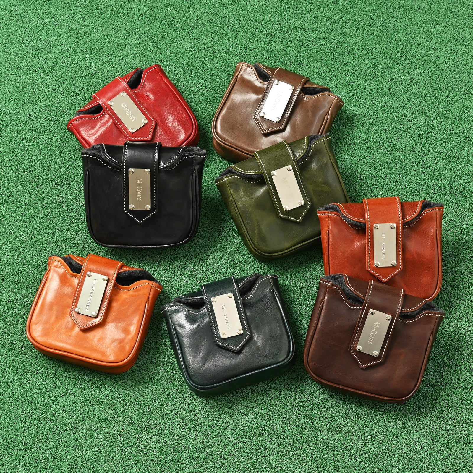 イタリアンレザー・パター(Mallet Type)用ゴルフヘッドカバー – Mi