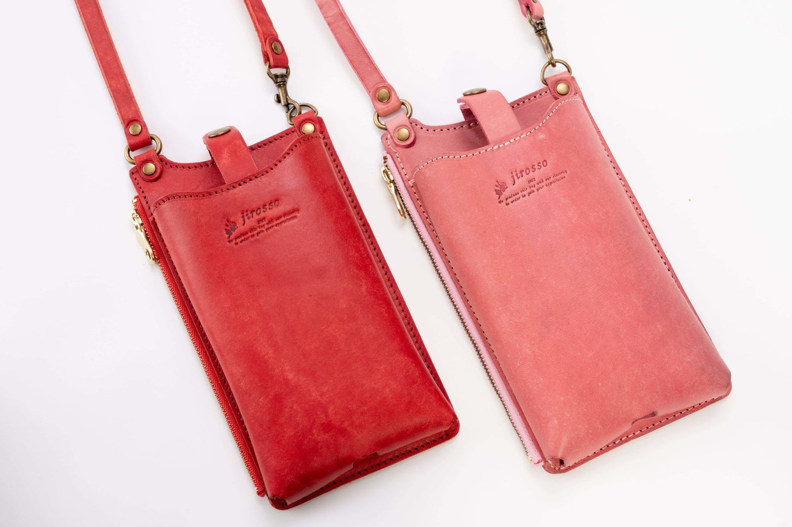 jirosso スマホポシェット スマホショルダー レザー 赤色 スマホケース Jirosso スマホポシェット – Mi-Cours ミクール